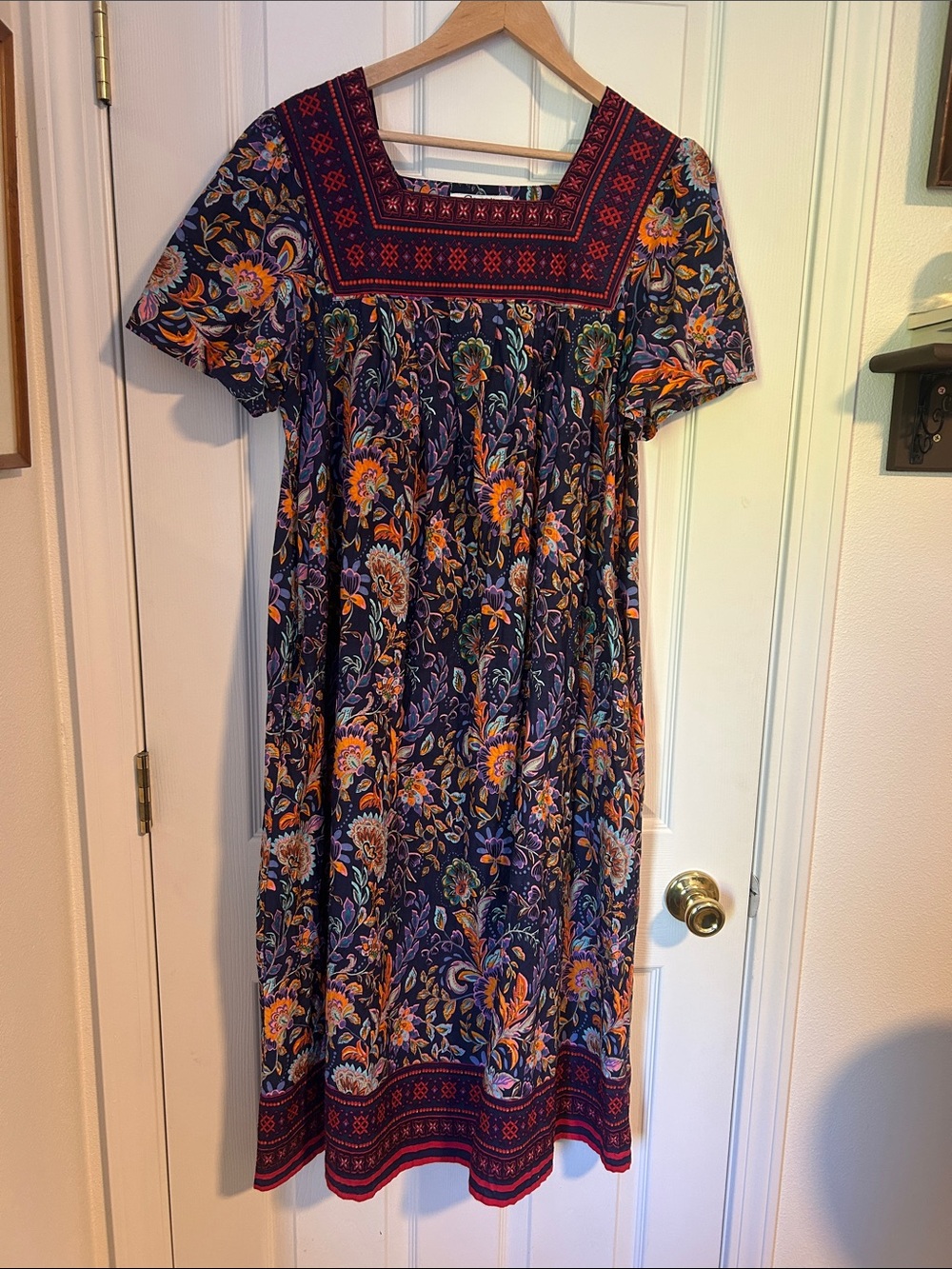 Square-Neck Midi Dress